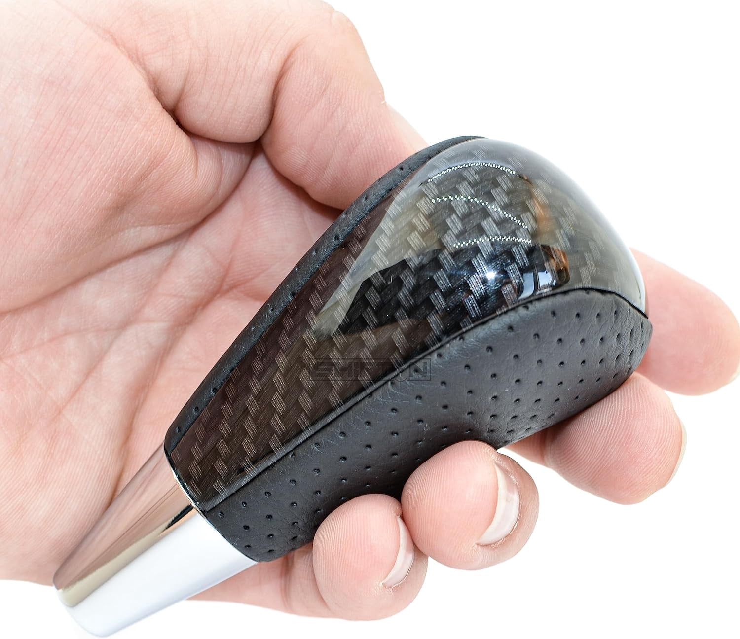 SHIFTIN Gear Shift Knob Shifter for Toyota 4Runner Rav4 Sienna Camry Corolla Tacoma Venza and Lexus ES GS IS LS LX RX SC 300 300h 330 350 400 450h 460 (Black Leather / Carbon Fiber Pattern)