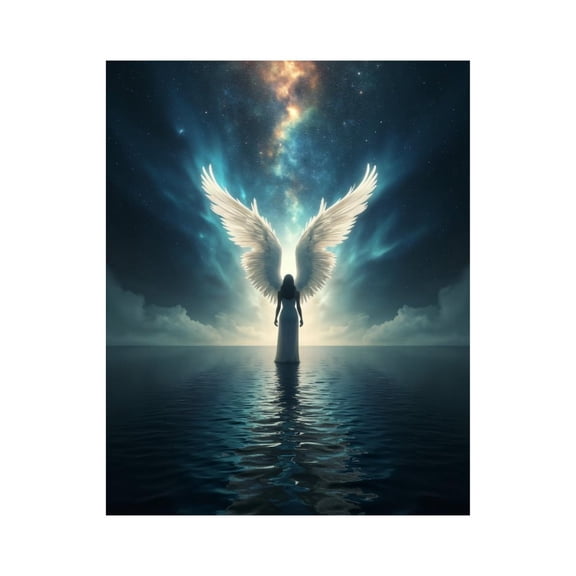 Paint by Numbers Kit for Adults, Angel Wings Starry Night Reflection Paint by Numbers, Easy Paint by Numbers Kit for Adults Beginner, DIY Adult Paint by Number Kits on Canvas, 12x16in Home Decor
