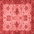 thumbnail image 1 of Ahgly Company Indoor Square Oriental Red Traditional Area Rugs, 4' Square, 1 of 4