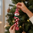 thumbnail image 4 of Christmas Spiral Snowman Crochet Kit with Soft Yarn, 1 Set, Red, White, and Green, for Holiday Crafting, Diy Decoration Kit, 4 of 7