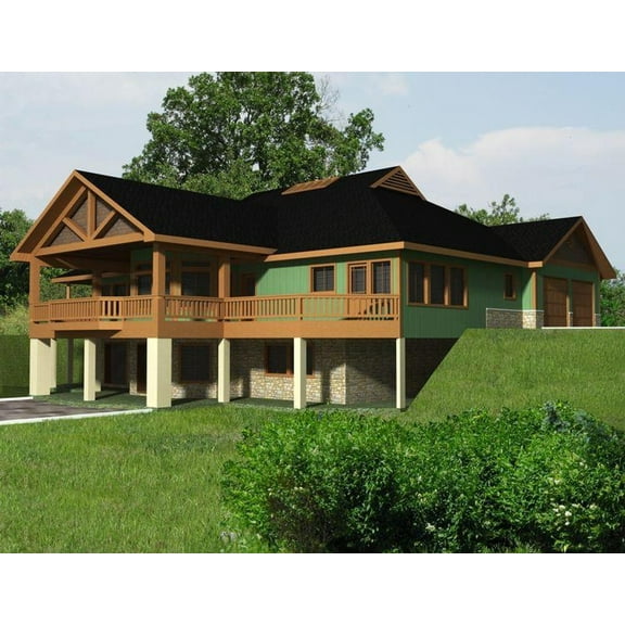 001-2162: Northwest Craftsman 2 Bed, 3 Bath Luxury Home Plan, 3685 Sq Ft: Full Blueprints with License to Build by Home Plan Marketplace - Lesuto