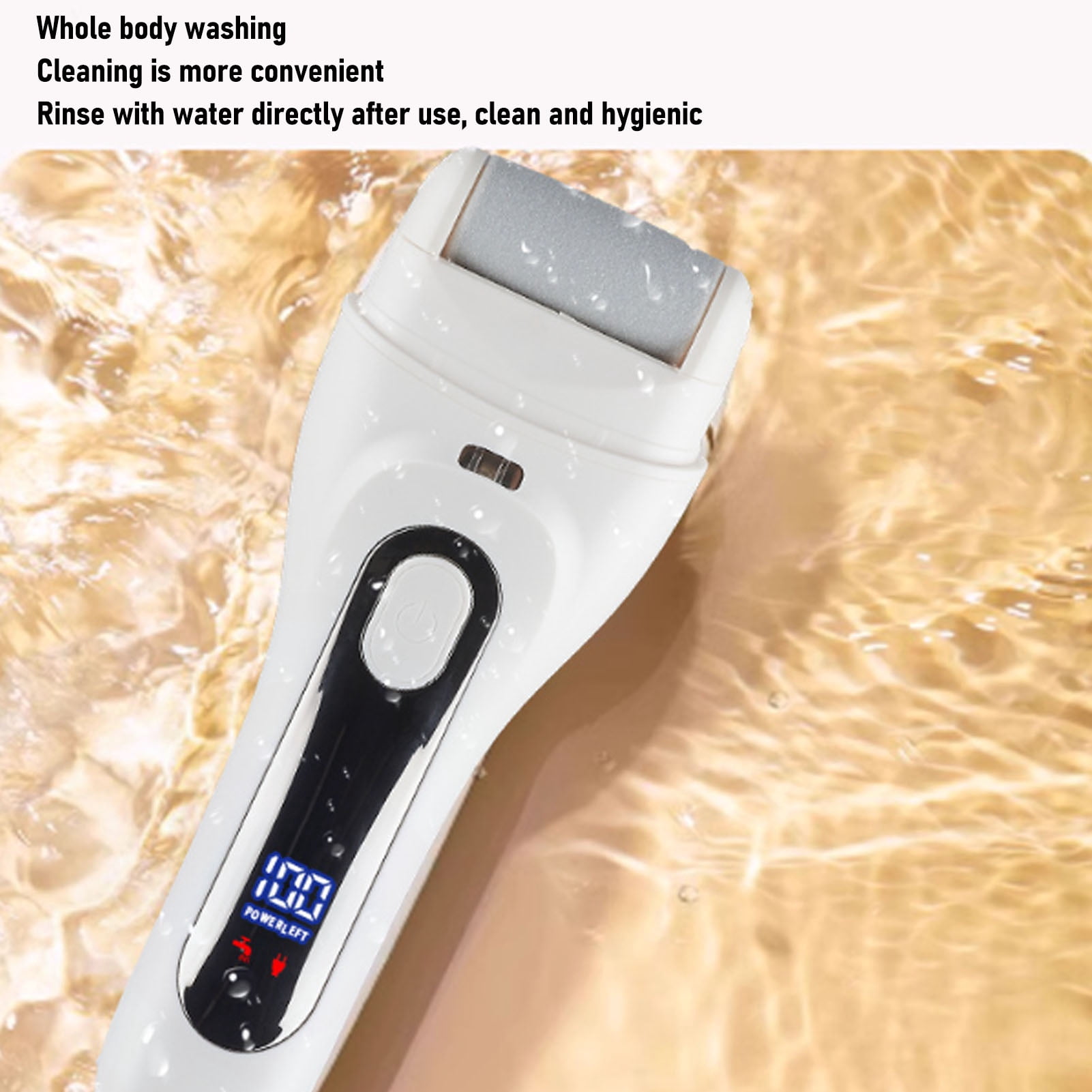 BIMZUC Electric Foot Callus Remover Pedicure Kit USB Rechargeable IPX7 Water Resistant Foot Grinder File White 10 Pcs Set