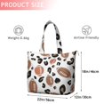 thumbnail image 4 of White Footballs with Leopard Spots Pattern Travel Tote Bags for Women Carry On,Large Weekender Bags for Women Travel,Multi Functional Duffle Bag for Work,Shopping,Sports, 4 of 5