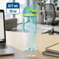thumbnail image 3 of MAGMALIFE Termo Boost Clear 710 ml, Botella Transparente con Popote y Tapa Dual, Antiderrames, Tritan Resistente, Apertura Rápida, Asa Integrada, Libre de BPA (Aqua), 3 of 9