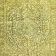 thumbnail image 1 of Ahgly Company Indoor Square Contemporary Bold Yellow Abstract Area Rugs, 5' Square, 1 of 6