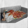 thumbnail image 6 of Watercolor Flower Soft Flannel Fleece Throw Blanket, Pastoral Themed Large Lilies in Vibrant Colors Habitus of Flora Artwork, Cozy Plush for Indoor and Outdoor Use, 50" x 70", Red Green, by Ambesonne, 6 of 6