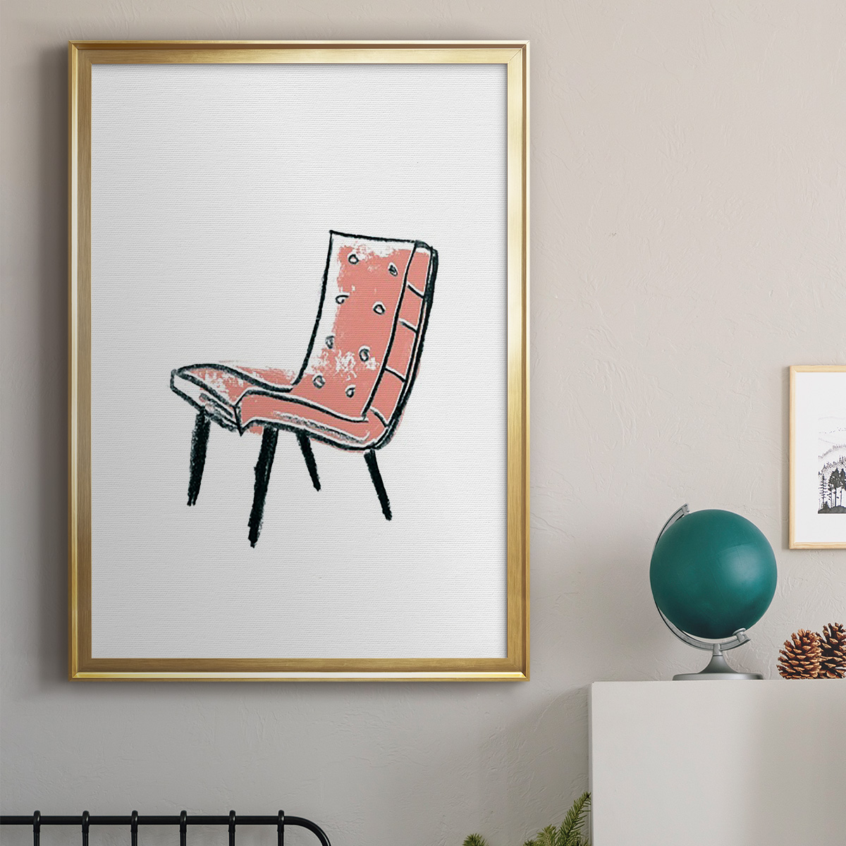 Take a Seat IX Premium Framed Print, in Gold, Black, or Silver - Ready to Hang