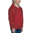 thumbnail image 3 of Kdxio Vintage Burgundy Pattern Boys Athletic Unisex Boys Girls Hoodie with Pocket Sweatshirts-X-Large, 3 of 6