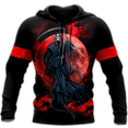thumbnail image 4 of Sudadera con capucha y sudadera con estampado 3D de tatuaje de calavera roja oscura para hombre, sudadera unisex de primavera y otoño, ropa deportiva informal, 4 of 5