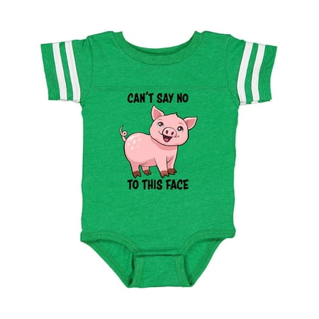 

Inktastic Cant Say No to this Face- cute pig Gift Baby Boy or Baby Girl Bodysuit