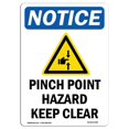 thumbnail image 1 of SignMission OS-NS-A-1218-V-17290 12 x 18 in. OSHA Notice Sign - Pinch Point Hazard, 1 of 1