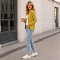 thumbnail image 3 of UQJfacai Knit Cardigan Sweater For Women Classic Long Sleeve Open Front Lightweight Jacket Fall Layering Outwear, 3 of 6