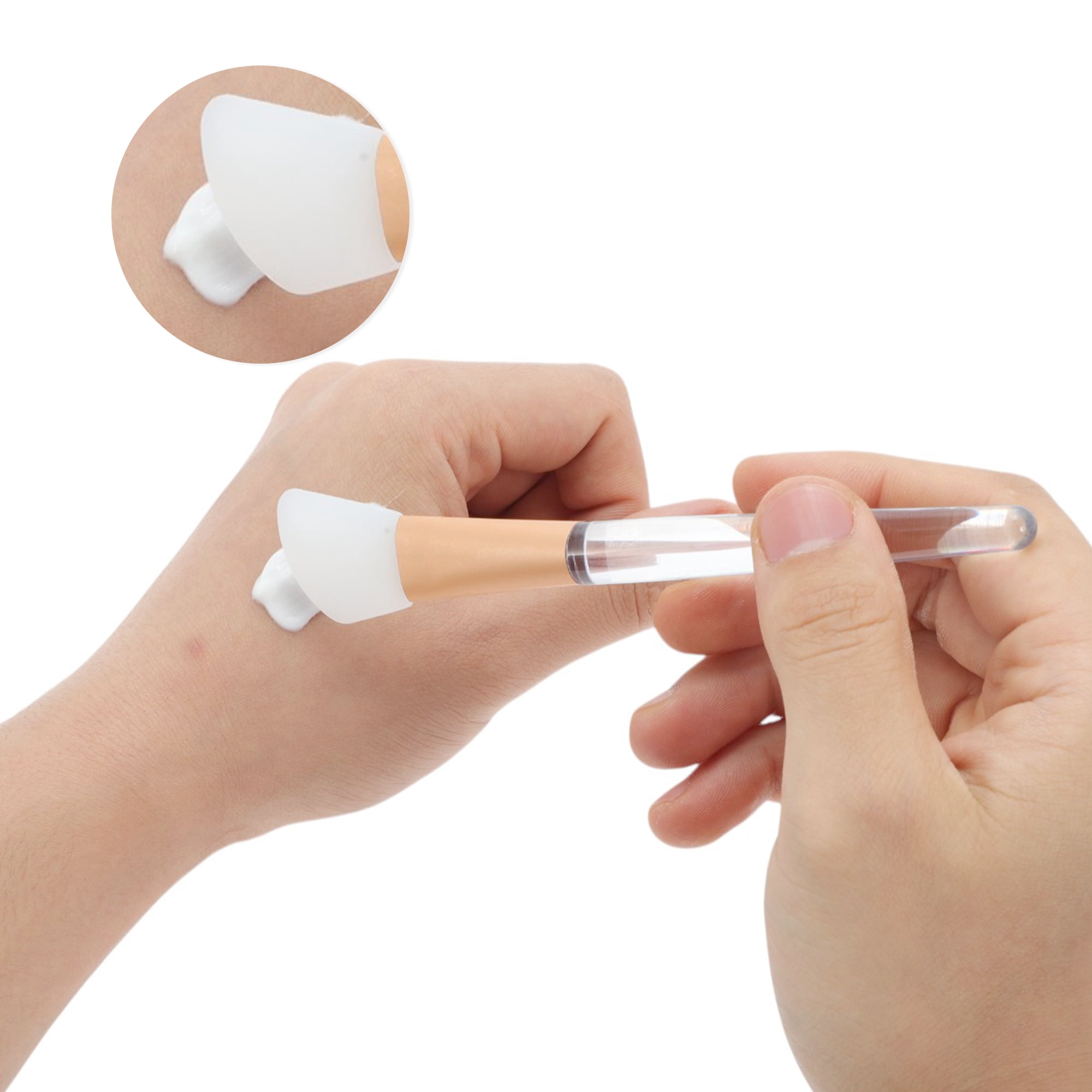 Unique Bargains Lightweight Facial Mask Brush Clear 1 Pc [Knife-shaped]
