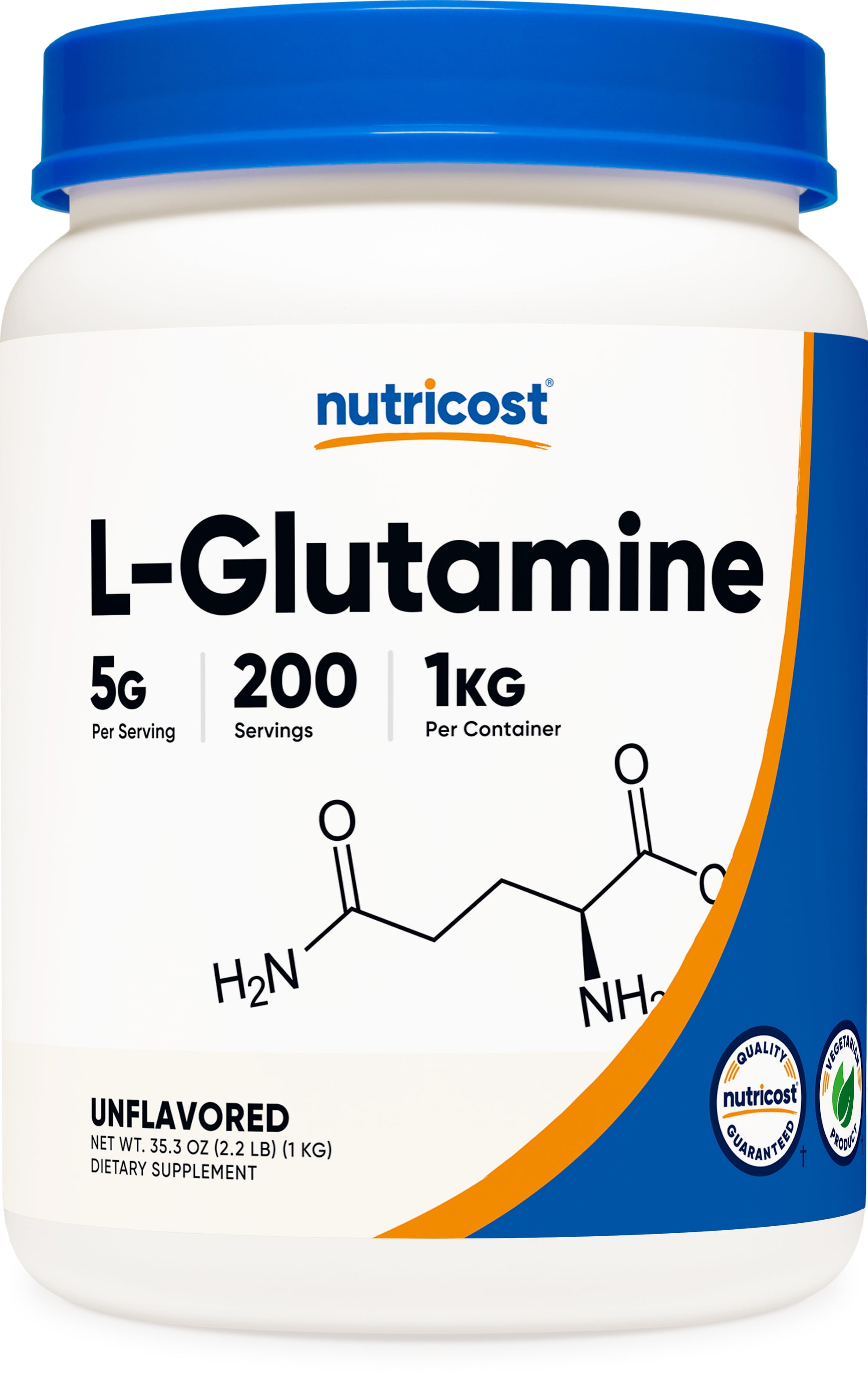 Nutricost Pure LGlutamine Powder 1 KG, 5g Per Serving Health Supplement