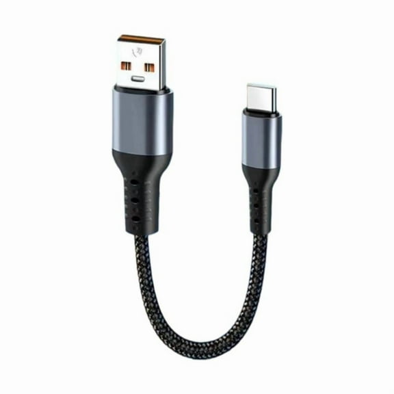 25cm 66W 90 Degree Elbow Short Cable USB/USB C to Type C Fast Charging Data Cord for Power Bank Camera Mobile Phone