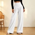 thumbnail image 6 of Khunlpohl Womens Casual Sports Pants Elastic High Waist Yoga Workout Wide Leg Pant Plain Loose Trousers with Pockets, 6 of 8