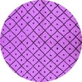thumbnail image 1 of Ahgly Company Indoor Round Solid Purple Modern Area Rugs, 5' Round, 1 of 4