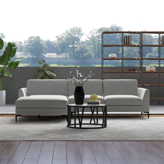 Sculptural Abstract Vase for Living Room Accent - Modern Ceramic Flower Vase for Home, Bedroom, House, and Office Table Decor - Decorative Display for Mantel, Console, or Kitchen - 14", Black