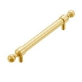 thumbnail image 3 of Utopia Alley 25pcs Vaduz Pull Handle - Decorative Cabinet Drop Pull Handles- Vintage Cabinet Hardware with Hand Finished Polished Gold - Metal Drawer Pull Handle, 5.0" Center to Center, 3 of 9