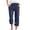Navy, variant on sovlvnd Up to 65% Off Fashion Womens Casual Over Size Fashionable Printing Elastic Loose Soft Versatile Pants Straight Trendy Wide Leg Trousers With Pocket