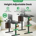 thumbnail image 2 of IMGadgets Standing Electric Adjustable Desk | 47'' x 24'' Large Workspace with 2 hooks | Ergonomic Sit-Stand Desk | Scratch-Resistant & Waterproof  | Height Adjustable Desk for Work and Home, 2 of 9
