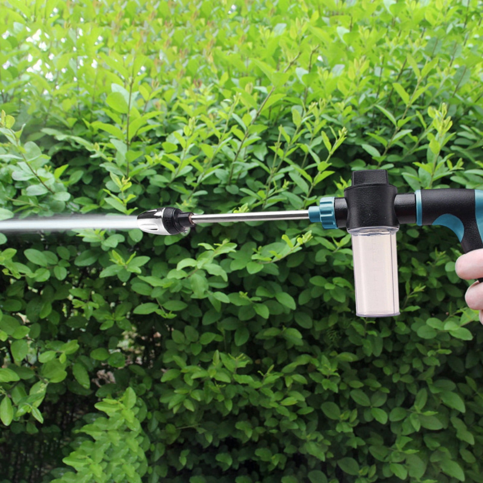 SCNOR High Pressure Garden Hose Nozzle, Adjustable Multi Spray Pattern Handheld Water Sprayer Portable Car Washing Outdoor Cleaning Water Tool Blue