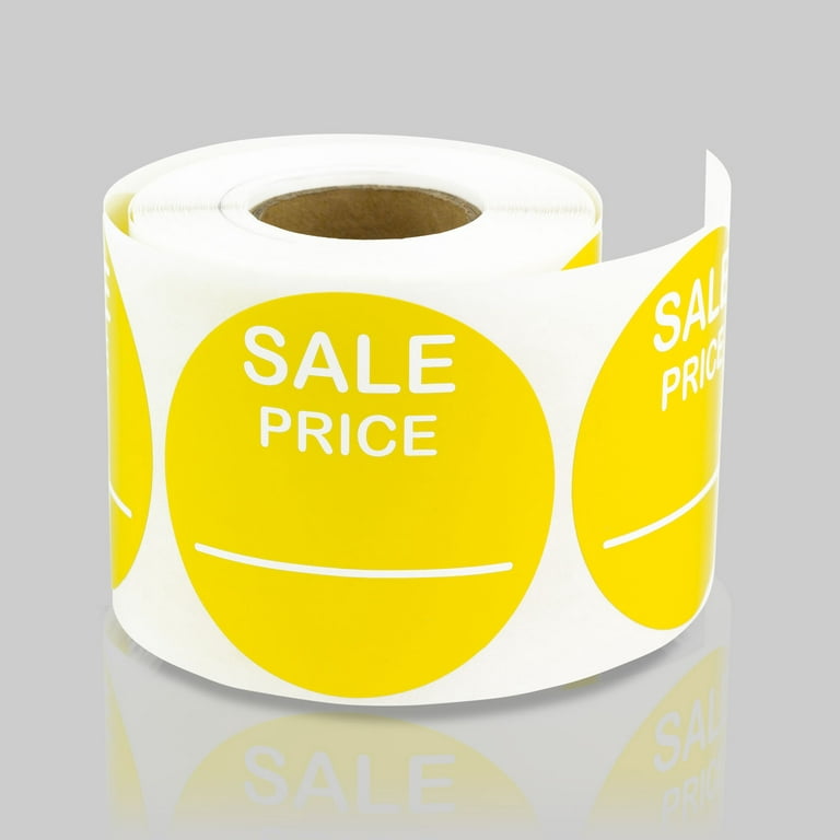 2 Rolls Sale Price Stickers 1 Round Discount Price Tags Stickers Adhensive  Paper Price Labels for Retail Store, 500 Labels Per Roll