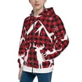 thumbnail image 2 of Kdxio Christmas Buffalo Plaid Pattern Kids Boys Girls Zip Up Hoodie 3D Printed Hooded Sweatshirt Hoody Coat with Pocket 7-12 Y-Small, 2 of 6