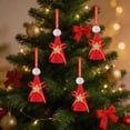 thumbnail image 5 of AUNVITO 4pcs Christmas Cone Sequin Mini Hat Tree Ornament, Glitter Xmas Decoration Hanging Pendant for Holiday Party Home Decor, 4pcs, 5 of 6