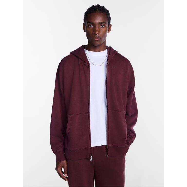 No Boundaries Men's Boxy Oversized Zip Hoodie photo 2