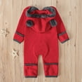 thumbnail image 5 of Dezsed 3M-3Y Cute Fleece Plush Bear Baby Rompers Toddler Girl Overall Jumpsuit Spring Fall Hooded Zipper Baby Boys Romper Infant Crawling Clothing, 5 of 7
