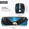 thumbnail image 3 of Balery Night Sky Forest Bald Eagle Estuche de Lápices de Cuero Impreso, Estuche para Suministros de Arte, Estuche de Lápices con Cremallera, Estuche de Almacenamiento de Papelería, 3 of 7