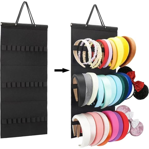 chengjian Hanging Headband Organizer, Black