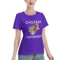 thumbnail image 2 of Chicken Whisper Women'S Basic Short Sleeve T-Shirt Purple Xx-Large, 2 of 5