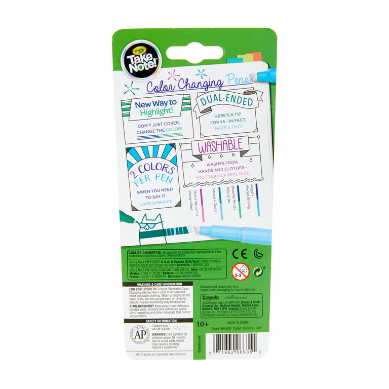 Crayola Take Note Color Changing Marker Pens, 4 pk - King Soopers