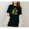 thumbnail image 2 of Moonlight Apparel Funny Christmas Dog T-Shirt for Women Cute Holiday Graphic Tee Santa Hat & Christmas Tree Festive Shirt Holiday Humor Top, 2 of 7