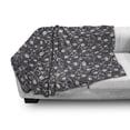 thumbnail image 3 of Floral Soft Flannel Fleece Throw Blanket, Abstract Silhouettes of Romantic Flowers Swirling Stems and Leaves, Cozy Plush for Indoor and Outdoor Use, 50" x 70", Dark Blue Grey and Beige, by Ambesonne, 3 of 6