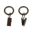 thumbnail image 3 of PlusCasa Noise-Canceling 9/16 inch Cocoa Curtain Rings with Clips (10 Count), 3 of 3