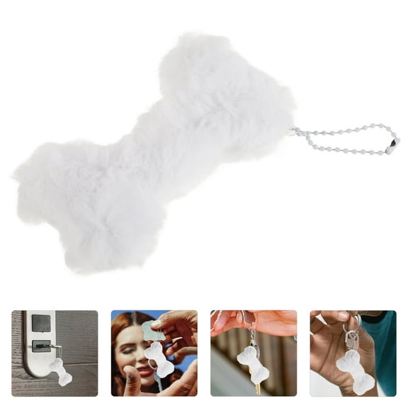 Supvox Keychain Plush Bone Key Holder White 5pcs