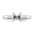 thumbnail image 4 of Solid 14k White Gold Engagement Ring Solitaire 1/4ct. Medium Weight Airline 4-Prong with CZ Cubic Zirconia Size 5, 4 of 8