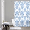 thumbnail image 2 of ITY International - Rideau de Douche en Peva, 71 Pouces x 71 Pouces, Bleu et Blanc, 2 of 2