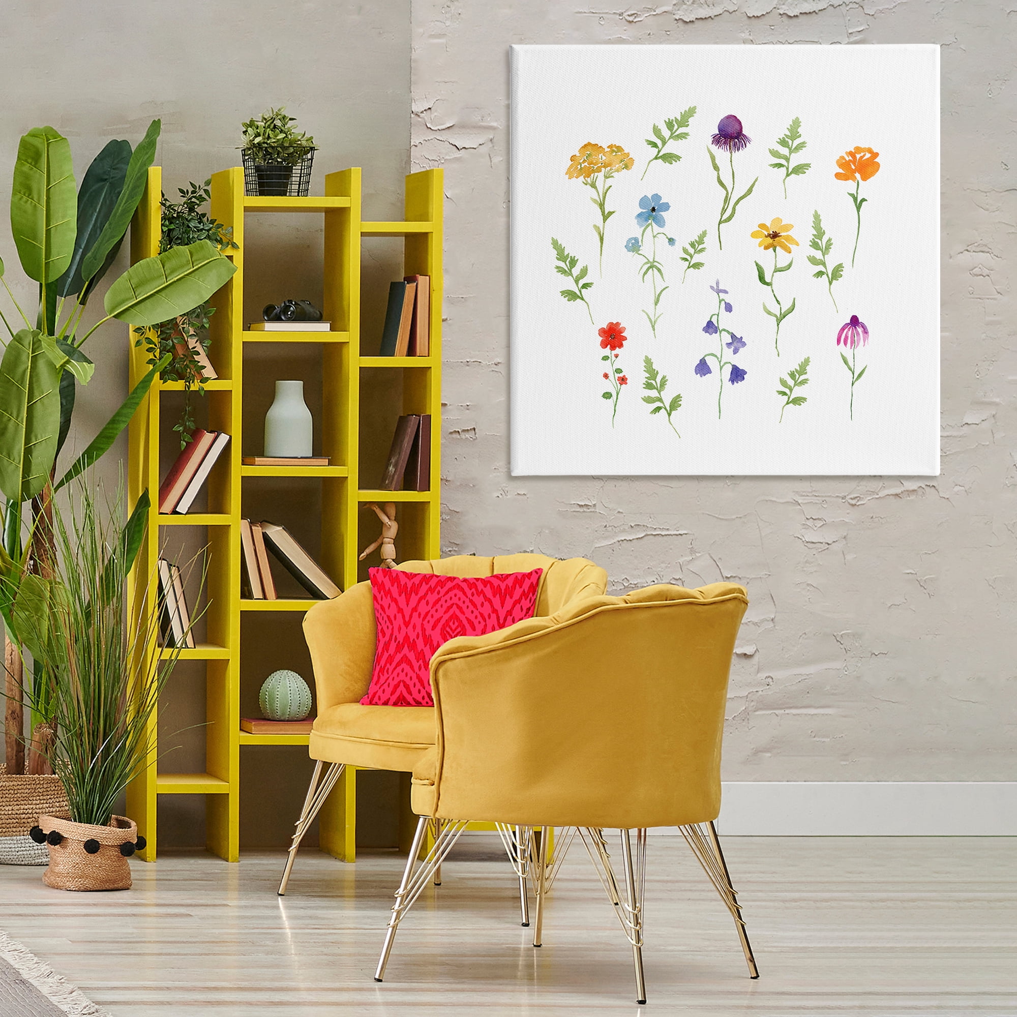 Stupell Industries Various Cottage Herbs Plants & Flowers Painting Wrapped Canvas Art Print Wall Art, 36 x 36
