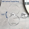 thumbnail image 4 of RUseeN Sliver Towel Ring 2 Pack, SUS304 Stainless Steel Hand Towel Holder for Bathroom Kitchen, Modern Style Towel Hanger, Thicken Ring Towel Holder, Towel Rack Round Wall Mounted, 4 of 7