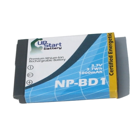 UpStart Battery Sony Cybershot DSC-T2/P Battery - Replacement for Sony NP-BD1 Digital Camera Battery (1000mAh  3.7V  Lithium-Ion)