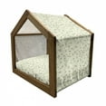 thumbnail image 2 of Daisy Pet House, Realistic Garden Botany Art with Chamomile Flowers and Buds with Flying Ladybugs, Outdoor & Indoor Portable Dog Kennel with Pillow and Cover, 5 Sizes, Multicolor, by Ambesonne, 2 of 5
