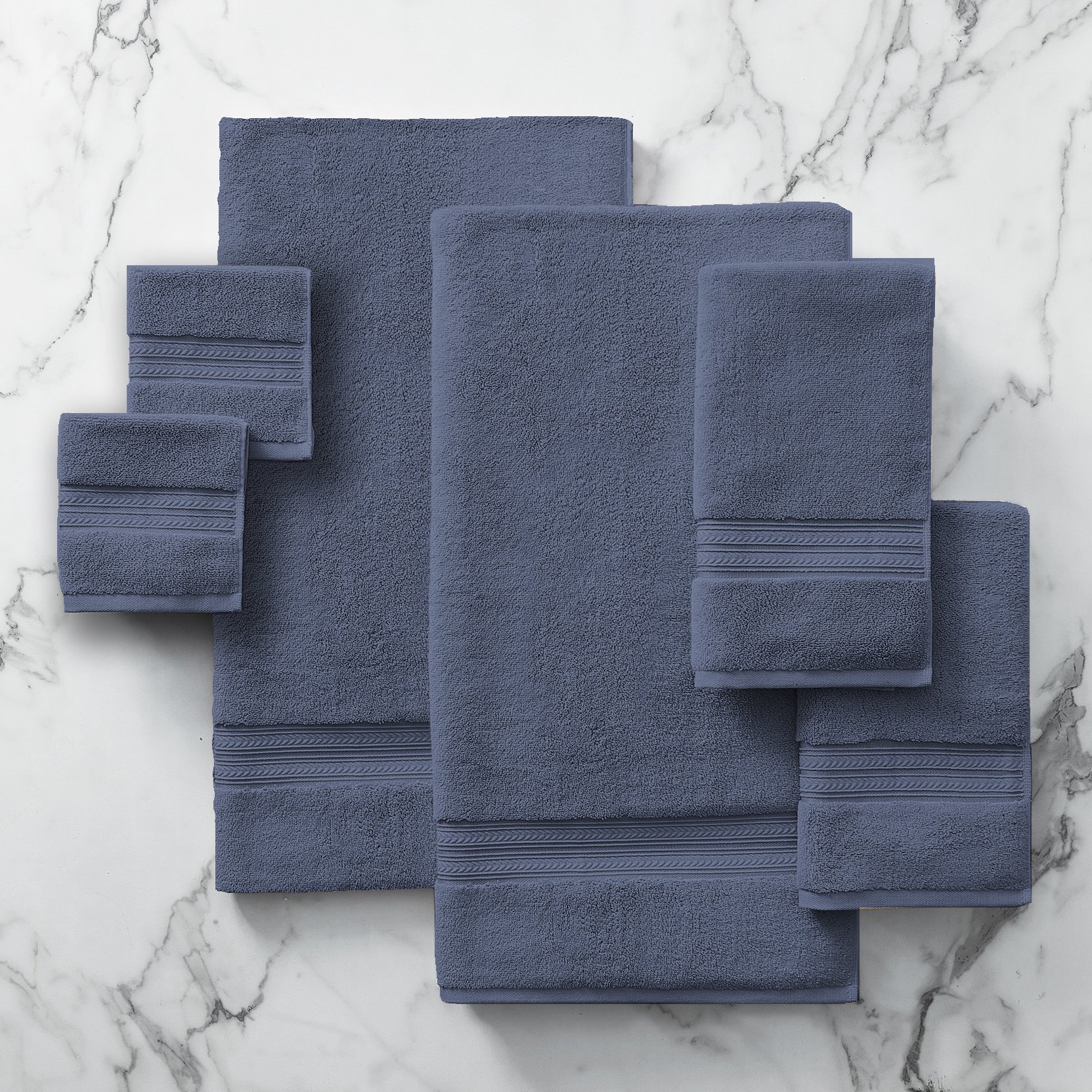 Insignia Blue 6PC Bath Towel Set, Better Homes & Gardens Thick and Plush Collection - image 3 of 5