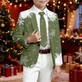 thumbnail image 2 of Vividxx Boys Jacket Boys Suit Blazer Christmas Printed Boys Jacket Elegant Formal For Holiday Parties And With Stylish Festive Design For Kids And Youth 3-4 Years, 2 of 4