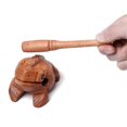 thumbnail image 2 of Carved Croaking Wood Percussion Musical Sound Wood Frog Tone Block Toys, 2 of 5