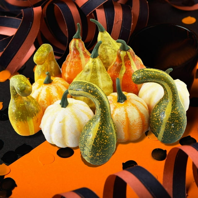 Calabazas Artificiales Macarena 12 Piezas Multicolor Decoración de Bricolaje