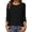 Black, variant on Kingdiese Women's 3/4 Sleeve T Shirt Loose Fit And Stylish Ladies Long Sleeve Dressy Tops, Size S